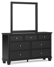 Load image into Gallery viewer, Lanolee Queen Panel Bed with Mirrored Dresser
