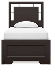 Load image into Gallery viewer, Covetown Twin Panel Bed with Mirrored Dresser, Chest and 2 Nightstands
