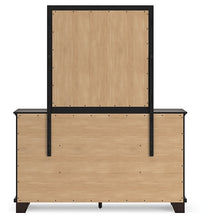 Load image into Gallery viewer, Covetown Full Panel Bed with Mirrored Dresser and Nightstand
