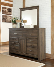 Load image into Gallery viewer, Juararo Queen Poster Bed with Mirrored Dresser and 2 Nightstands
