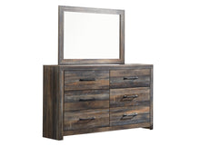 Load image into Gallery viewer, Drystan Full Bookcase Headboard with Mirrored Dresser and 2 Nightstands
