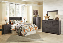 Load image into Gallery viewer, Brinxton Full Panel Headboard with Mirrored Dresser, Chest and Nightstand
