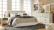 Load image into Gallery viewer, Bellaby  Panel Headboard With Mirrored Dresser, Chest And 2 Nightstands
