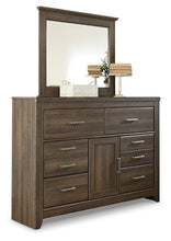 Load image into Gallery viewer, Juararo King/California King Panel Headboard with Mirrored Dresser
