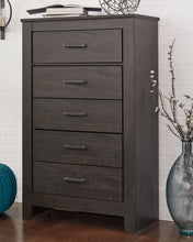 Load image into Gallery viewer, Brinxton Full Panel Bed with Mirrored Dresser and Chest
