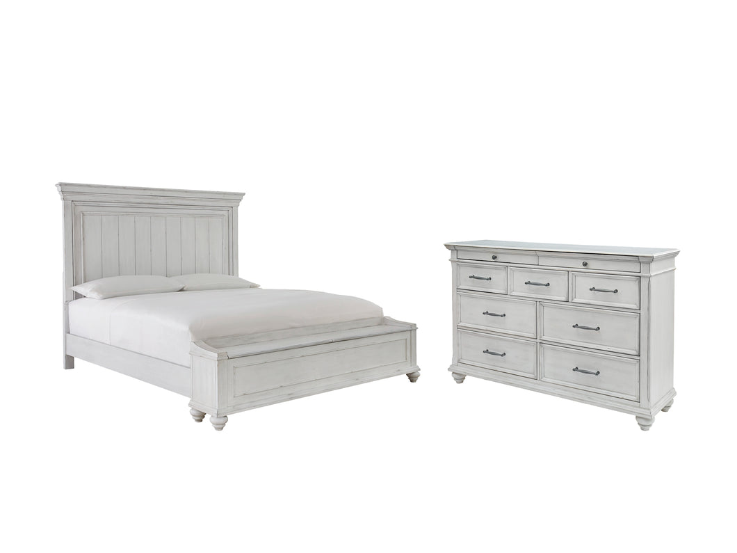 Kanwyn Queen Panel Bed with Storage with Dresser