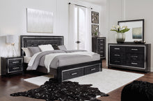 Load image into Gallery viewer, Kaydell King Panel Bed with Storage with Mirrored Dresser, Chest and Nightstand
