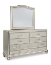 Load image into Gallery viewer, Coralayne California King Upholstered Bed with Mirrored Dresser
