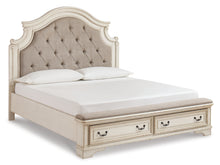 Load image into Gallery viewer, Realyn California King Upholstered Bed with Mirrored Dresser
