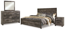 Load image into Gallery viewer, Wynnlow King Panel Bed with Mirrored Dresser and Nightstand
