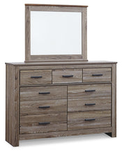 Load image into Gallery viewer, Zelen Queen Panel Headboard with Mirrored Dresser and Nightstand
