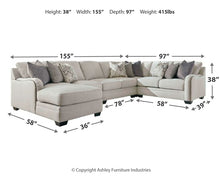 Load image into Gallery viewer, Dellara 5-Piece Sectional with Chaise
