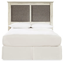 Load image into Gallery viewer, Cambeck King/California King Upholstered Panel Headboard with Mirrored Dresser and Chest
