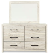 Load image into Gallery viewer, Cambeck King/California King Upholstered Panel Headboard with Mirrored Dresser
