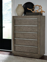 Load image into Gallery viewer, Anibecca King Upholstered Bed with Mirrored Dresser and Chest
