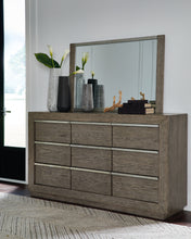 Load image into Gallery viewer, Anibecca California King Upholstered Bed with Mirrored Dresser and Chest
