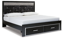 Load image into Gallery viewer, Kaydell King Upholstered Panel Storage Bed with Mirrored Dresser and 2 Nightstands
