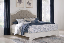 Load image into Gallery viewer, Brollyn California King Upholstered Panel Bed with Dresser
