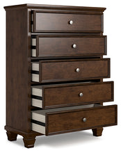 Load image into Gallery viewer, Danabrin California King Panel Bed with Mirrored Dresser and Chest
