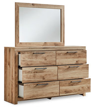 Load image into Gallery viewer, Hyanna King Panel Headboard with Mirrored Dresser

