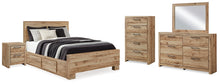 Load image into Gallery viewer, Hyanna Queen Panel Bed with Storage with Mirrored Dresser, Chest and Nightstand
